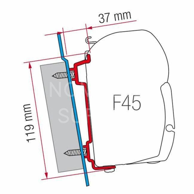 Ford Transit Awning Adapter Bracket Kit Dimensions