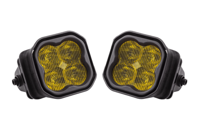 Diode Dynamics SS3 LED Pod Max Type F2 Kit 2017-2022 Ford SuperDuty (Yellow SAE Fog) (DD6695)