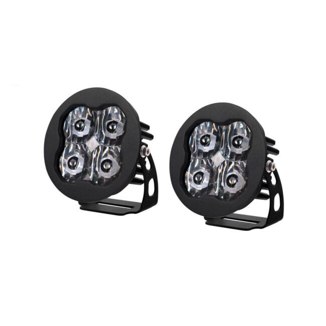 Diode Dynamics Stage Series 3" SAE/DOT White Pro Round LED Pod (Driving) (Pair)