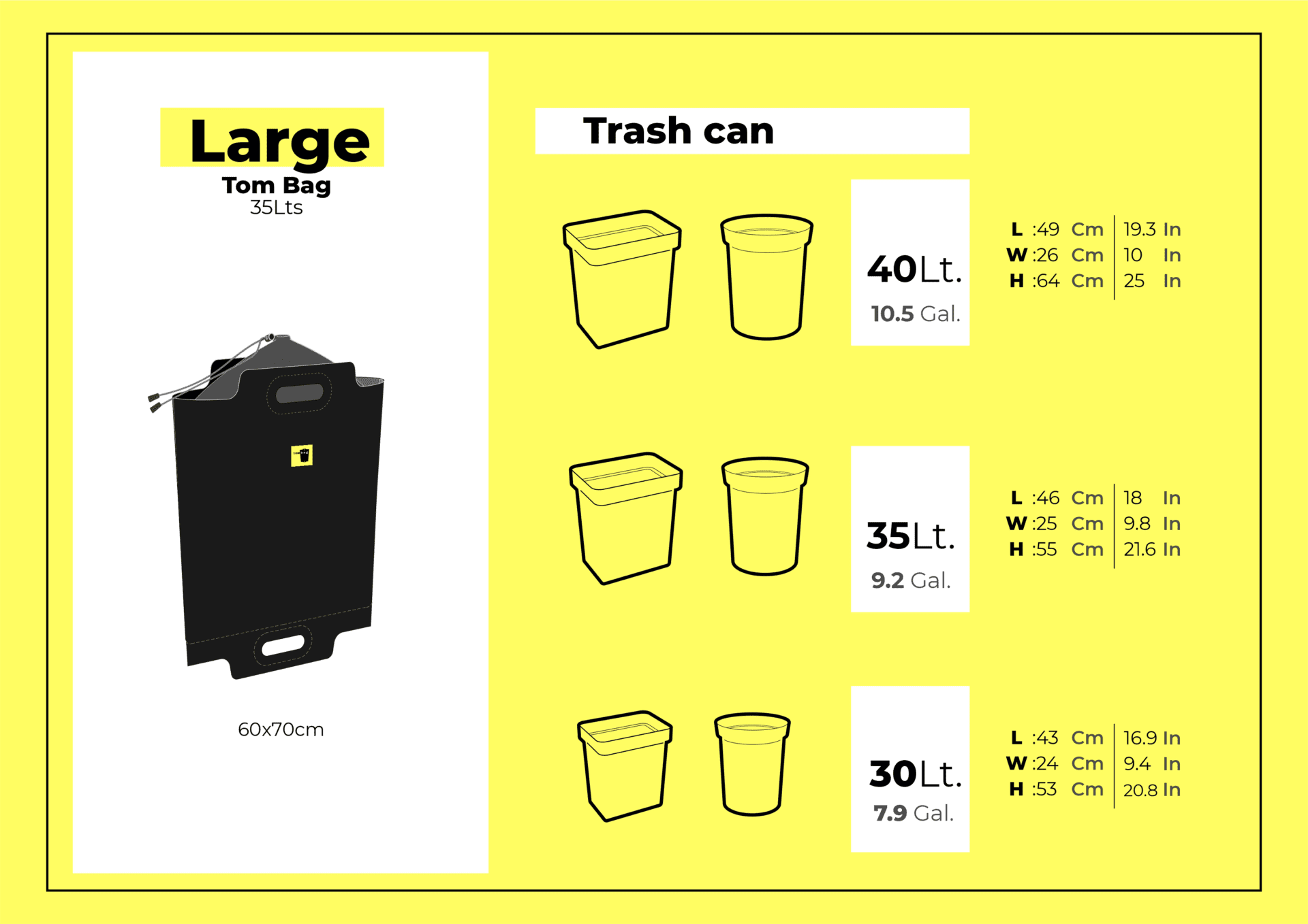 TOMbag Reusable Garbage Bag