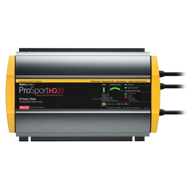 ProMariner ProSportHD 20 Global Gen 4 20 Amp 2 Bank Battery Charger (44028)
