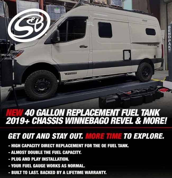S&B 40 Gallon Extended Range Fuel Tank for Winnebago Revel