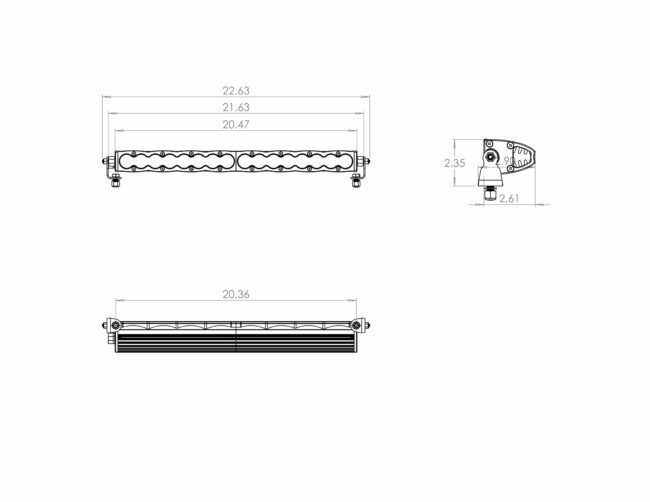 Baja Designs 20" LED Light Bar Amber Driving Combo Pattern S8 (702013)