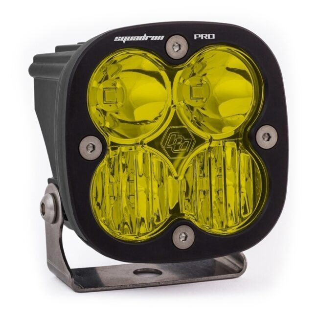 Baja Designs LED Light Pod Black Amber Lens Driving/Combo Pattern Squadron Pro (490013)