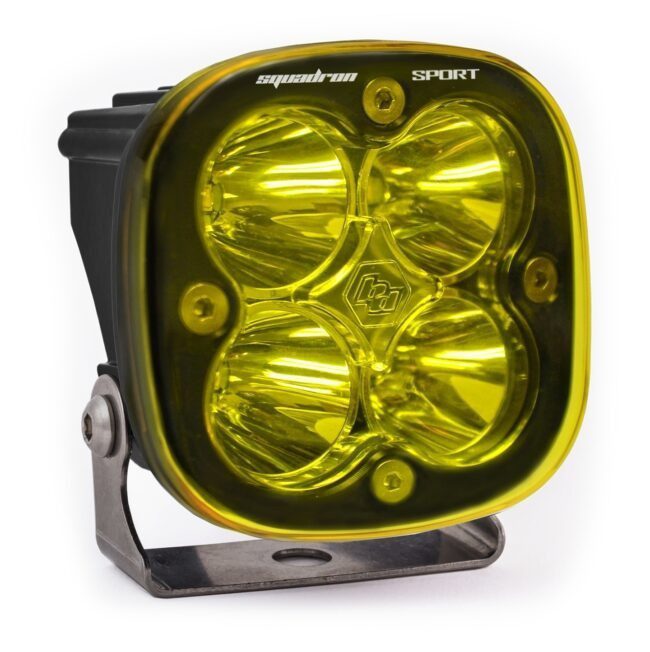 Baja Designs LED Light Pod Spot Pattern Clear Amber Black Squadron Sport (550011)