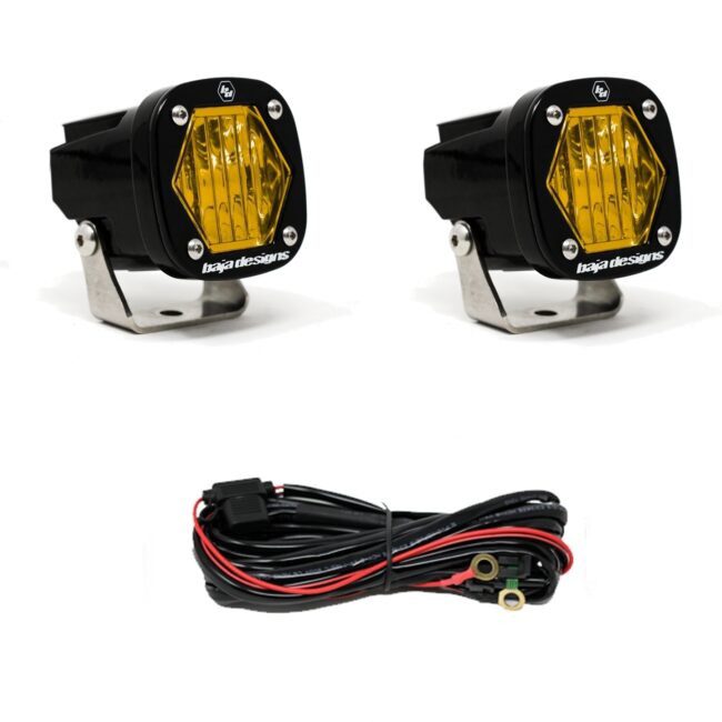 Baja Designs S1 Amber Wide Cornering LED Light with Mounting Bracket (Pair) (387815)
