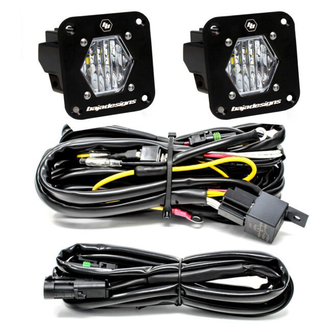 Baja Designs S1 LED Light Pods Wide Cornering LED Flush Mount Backup Kit (387808)