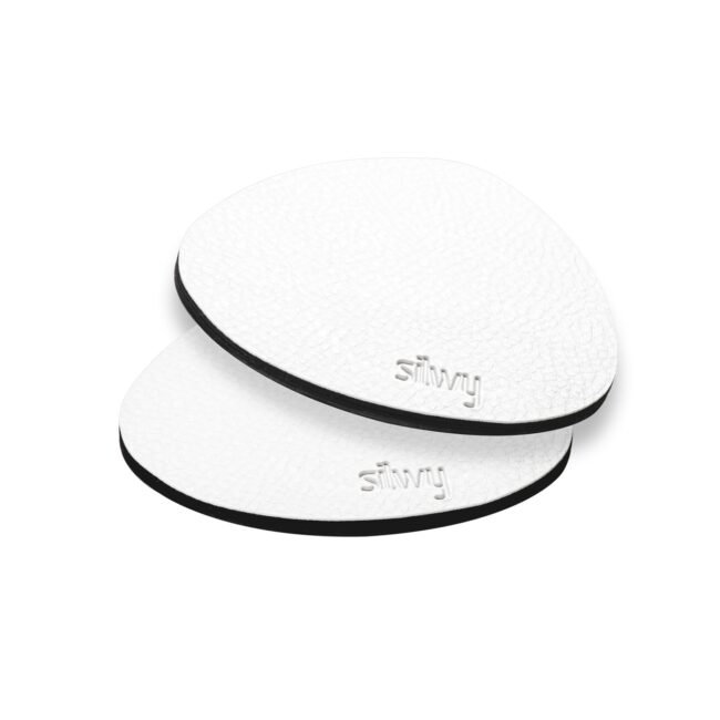 silwy Leather-Look Metal Nano-Gel Pad Coaster (Set of 2)