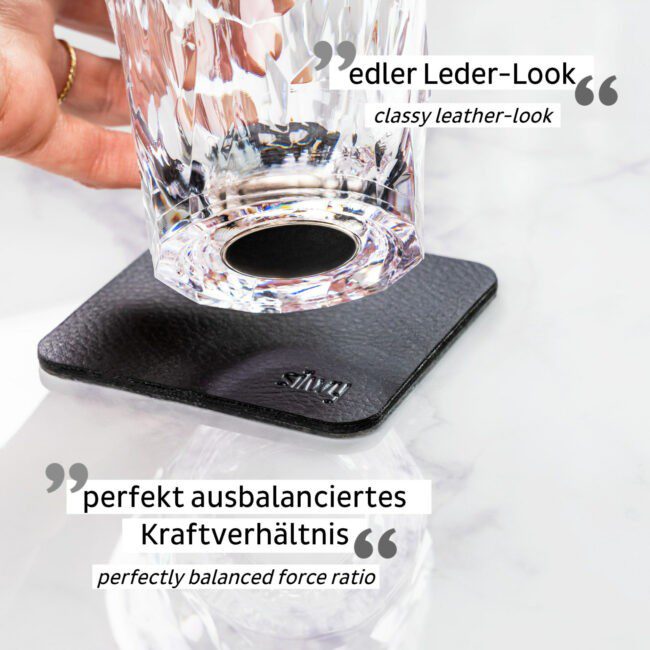 silwy LONGDRINK Magnetic 10oz Shatterproof Drinking Glass (Set of 2) (Grey)