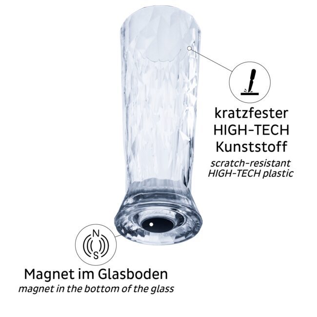 silwy Magnetic Shatterproof Beer Glass (Set of 6)