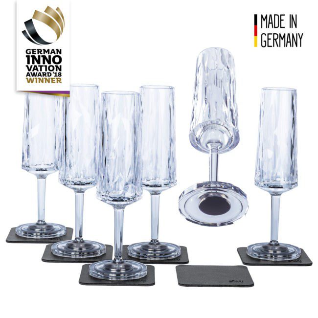 silwy Magnetic Shatterproof Champagne Glass (Set of 6)