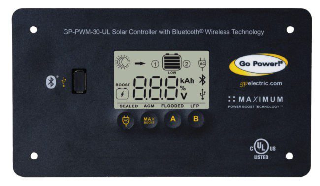 Go Power! 30 Amp Dual Bank Bluetooth Digital Solar Controller (GP-PWM-30-UL)