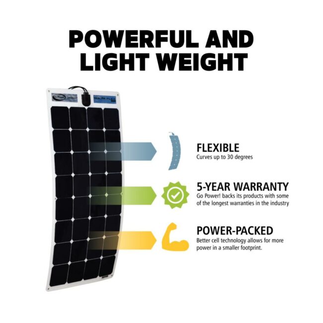 Go Power 550 Watt Flexible Solar Panel Kit Gp Flex 550