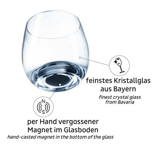 silwy Magnetic Crystal Whisky Glass (Set of 2)