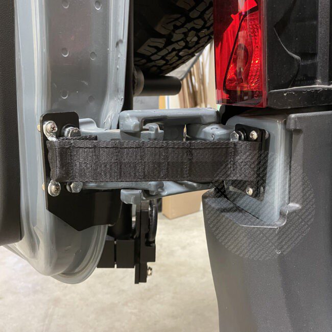 Aluminess Rear Door Tire Carrier & Storage Box Rack for 2019+ Mercedes Sprinter Vans