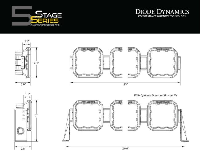 Diode Dynamics SS5 CrossLink 4-Pod LED Light Bar
