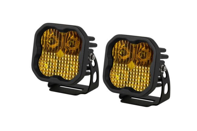 Diode Dynamics Stage Series 3" SAE/DOT Yellow Pro LED Pod (Pair)