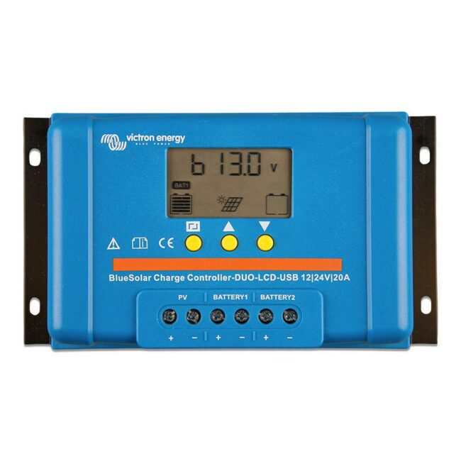 Victron Energy BlueSolar PWM Charge Controller (DUO) LCD and USB Charge Control 12/24VDC 20A (SCC010020060)