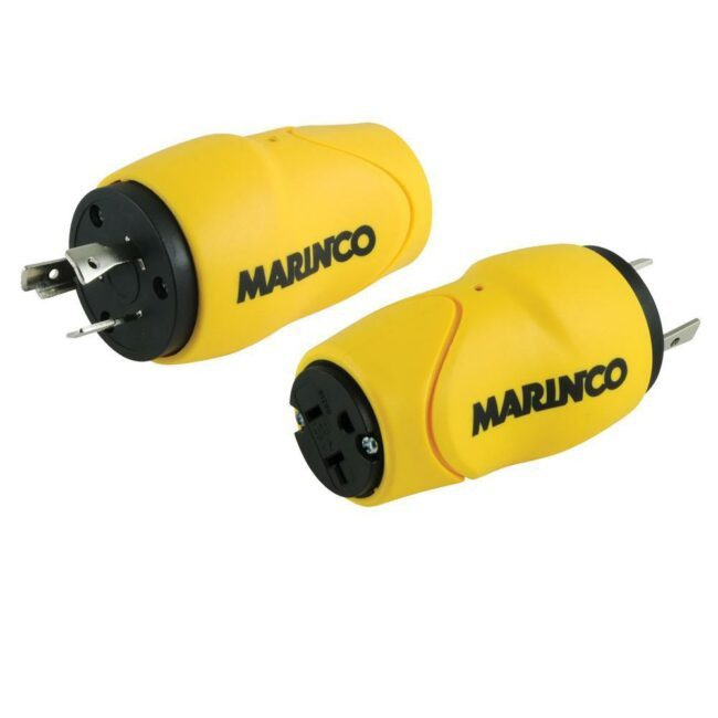 Marinco Shore Power Straight Adapter 30A Male 15A Female (S30-15)