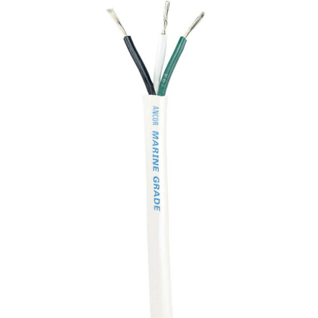 Ancor Round White Triplex Cable 12/3 AWG Round 100' (133310)
