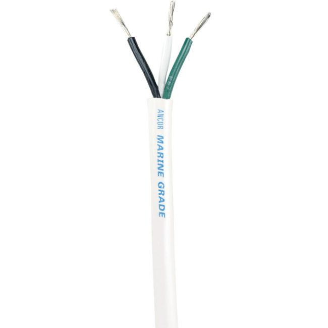 Ancor White Triplex Cable 14/3 AWG Round 100' (133510)