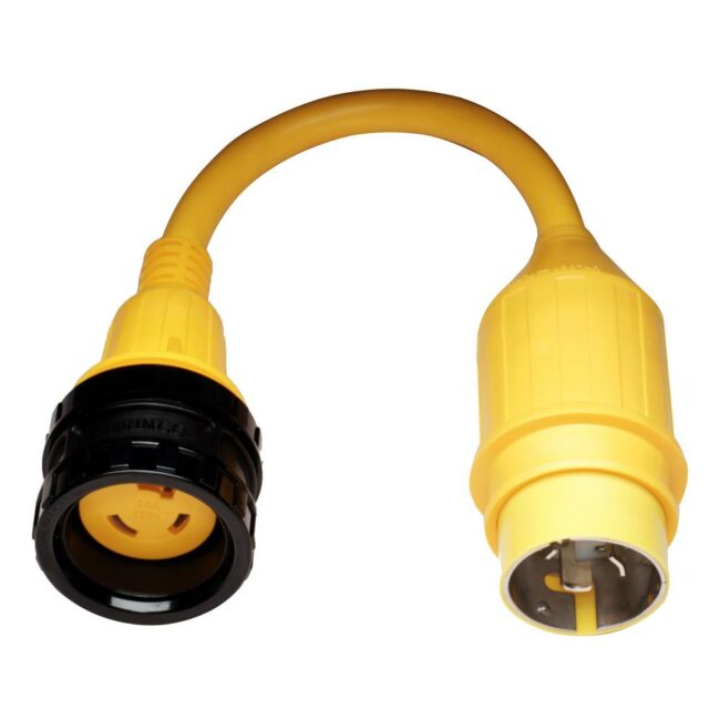 Marinco 110A Shore Power Pigtail Adapter 30A Female to 50A Male
