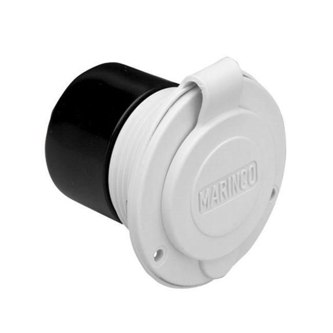 Marinco 15A 125V On-Board Charger Shore Power Inlet Front Mount White (150BBIW)