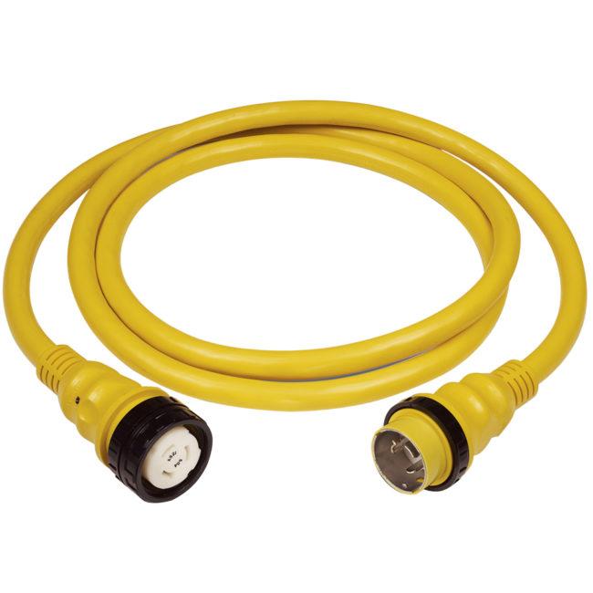 Marinco 50Amp 125/250V 25' Yellow Shore Power Cable (6152SPP-25)
