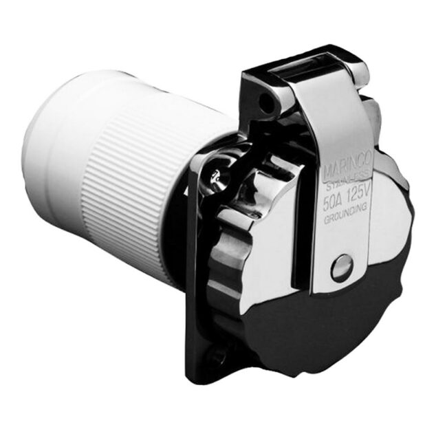 Marinco 6371EL-B 50Amp/125V Stainless Steel Shore Power Inlet