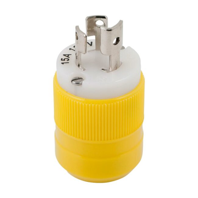 Marinco Locking Shore Power Plug 15A 125V Yellow (4721CR)