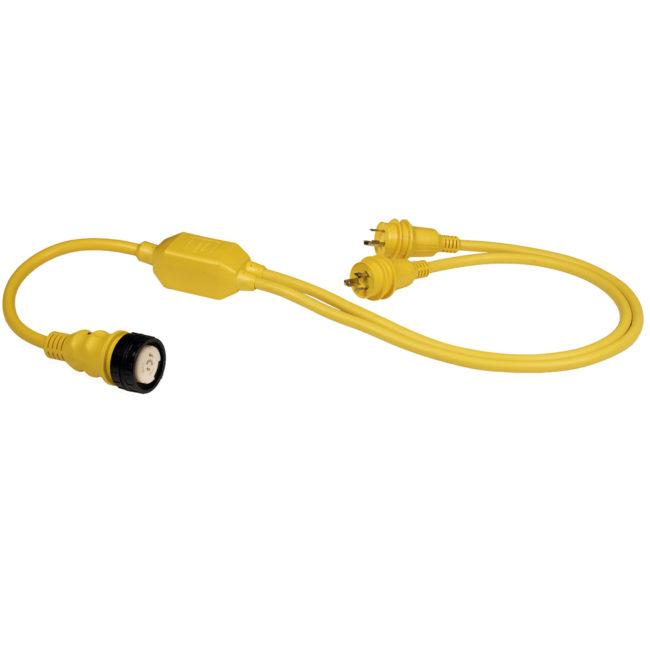 Marinco RY504-2-30 50A Female to 2-30A Male Reverse "Y" Shore Power Cable