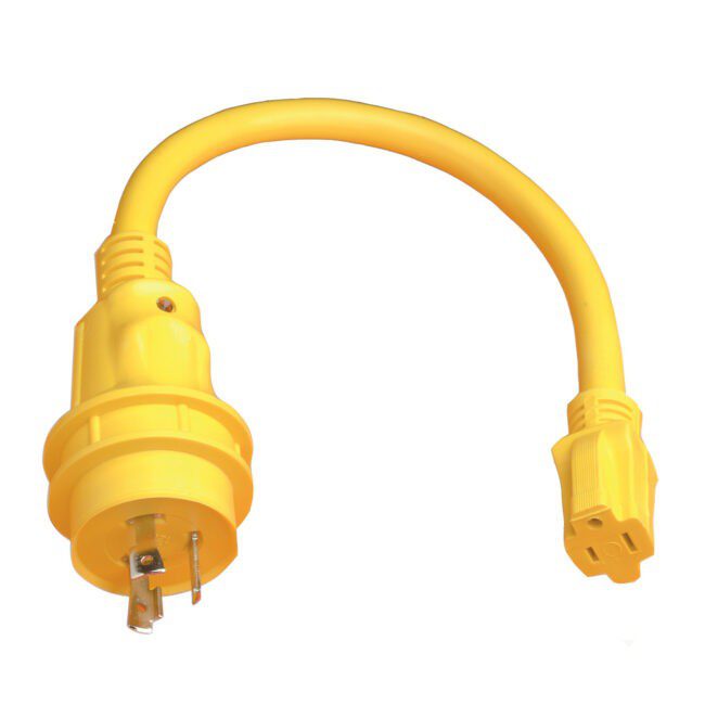 Marinco Shore Power Pigtail Adapter 15A Female to 30A Male (105SPP)