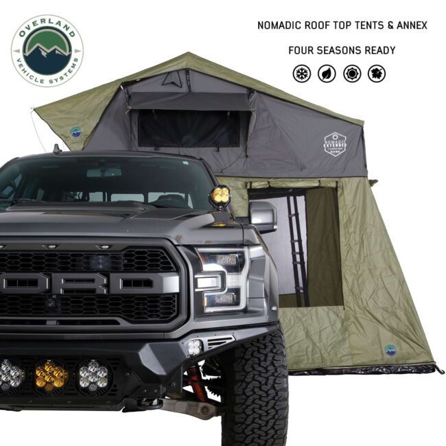 Overland Vehicle Systems Nomadic 2 Extended Overlanding Rooftop Tent w/ Annex (18629936)