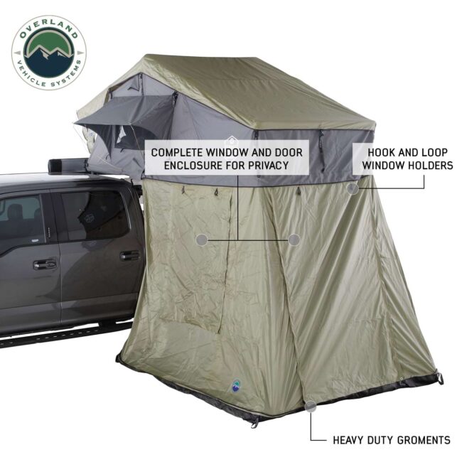 Overland Vehicle Systems Nomadic 2 Extended Overlanding Rooftop Tent w/ Annex (18629936)