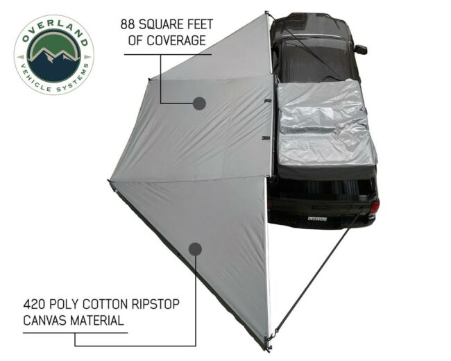 Overland Vehicle Systems 180 Degree Driver Side Awning for Mid-High Roof Camper Vans (19609908)