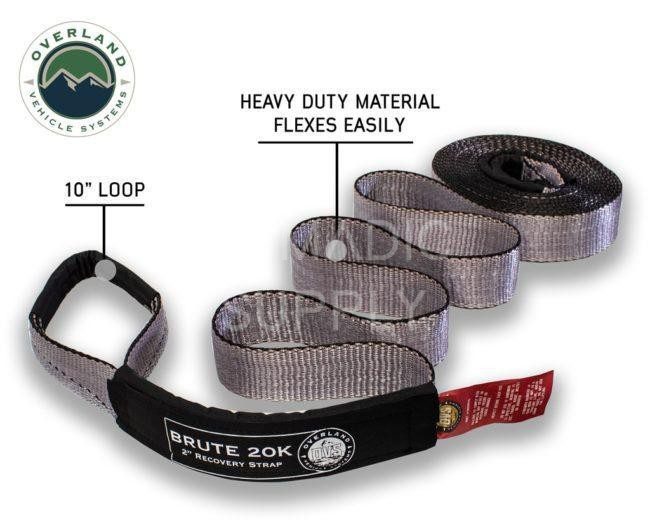 Overland Vehicle Systems 20,000 lbs. 2" x 30" Foot Towing Strap (19059916)