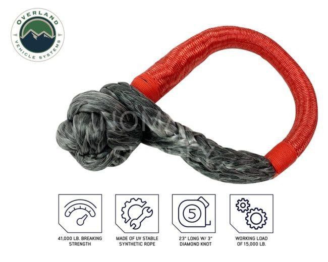 Overland Vehicle Systems 23" Soft Recovery Shackle and Recovery Ring (19-6580)