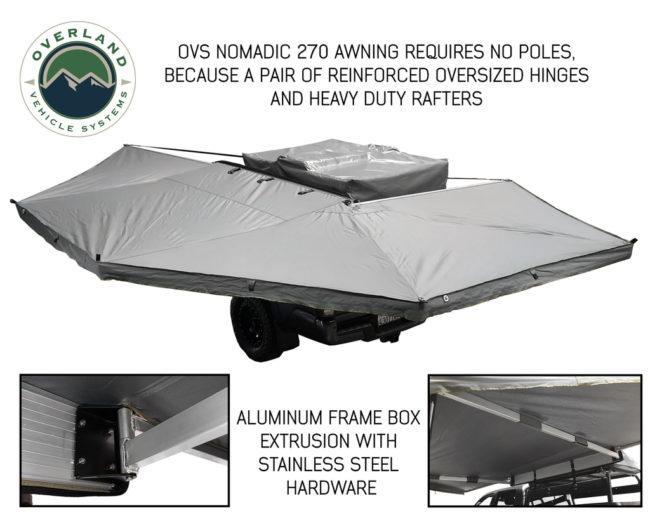 Overland Vehicle Systems 270 Degree Driver Side Awning for Mid-High Roof Camper Vans (19519908)