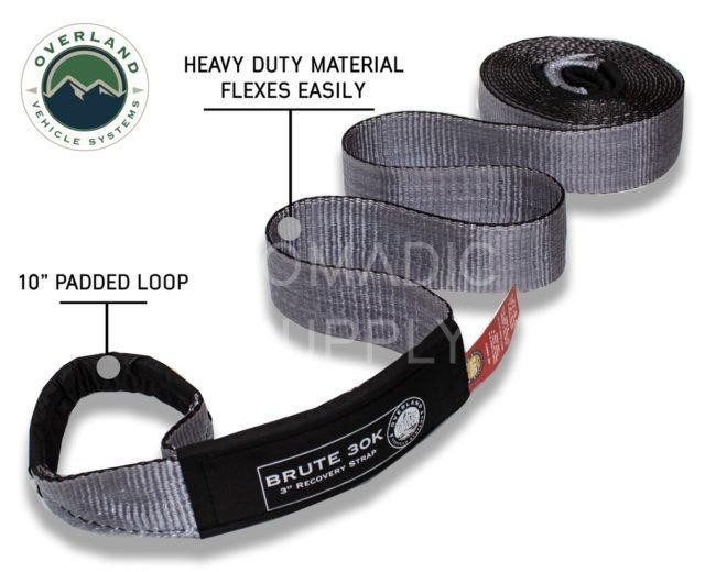 Overland Vehicle Systems 30,000 lbs. 3" x 30 Foot Towing Strap (19069916)