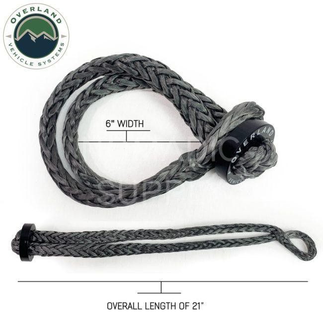 Overland Vehicle Systems 5/8" 44,500 lbs. 22" Soft Recovery Shackle w/ 2.5" Steel Collar (19159919)