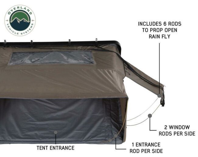 Overland Vehicle Systems Bushveld 4+ Person Hard Shell Rooftop Tent (18089901)