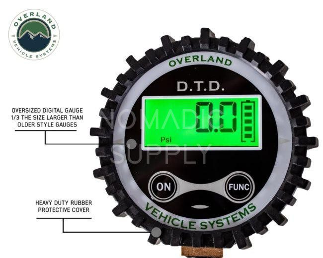 Overland Vehicle Systems Digital Tire Deflator w/ Valve Kit & Storage Bag (12020001)
