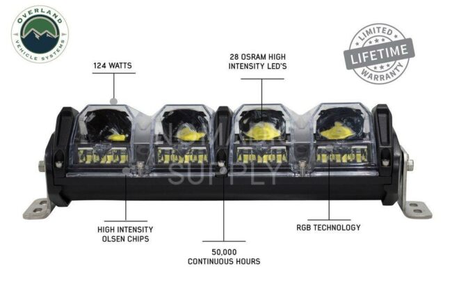 Overland Vehicle Systems EKO 10" LED Light Bar w/ Variable Beam DRL and RGB Backlight (15010101)