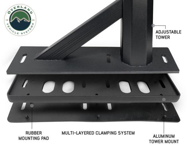 Overland Vehicle Systems Freedom Rack Side Support Bars for 6.5' Truck Beds (22040103)