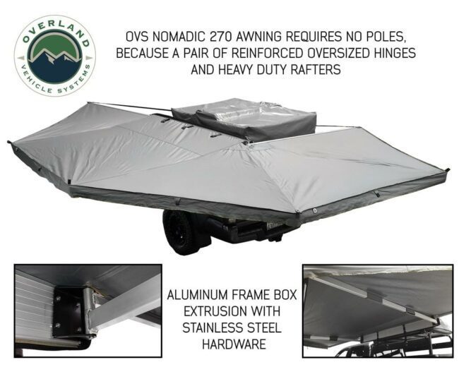 Overland Vehicle Systems Nomadic 270 Degree Awning w/ 3 Piece Wall Kit (Driver Side) (19539907)