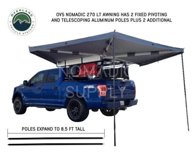 Overland Vehicle Systems Nomadic LT 270 Overlanding Vehicle Awning w/ Wall 1 and 2 (Driver Side) (19579907)