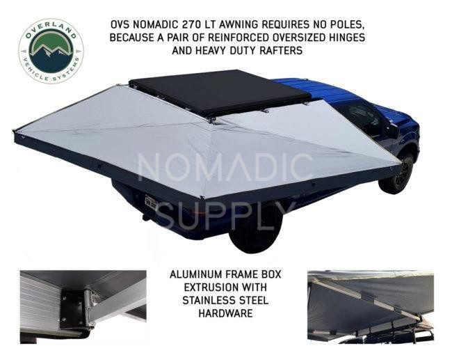 Overland Vehicle Systems Nomadic LT 270 Overlanding Vehicle Awning w/ Wall 1 and 2 (Passenger Side) (19589907)