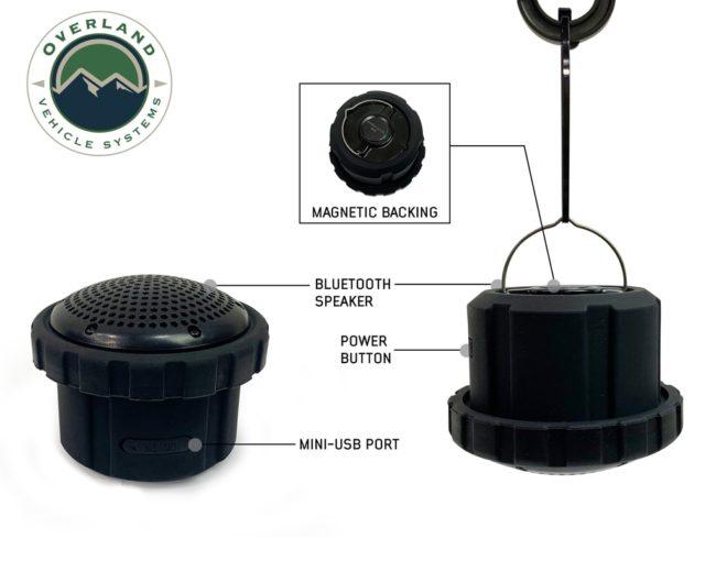 Overland Vehicle Systems UFO Solar Camping LED Tripod Light Pod w/ Bluetooth Speaker (15049901)