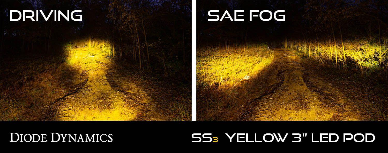 Stage Series 3 SAE/DOT Yellow Sport LED Pod (one)