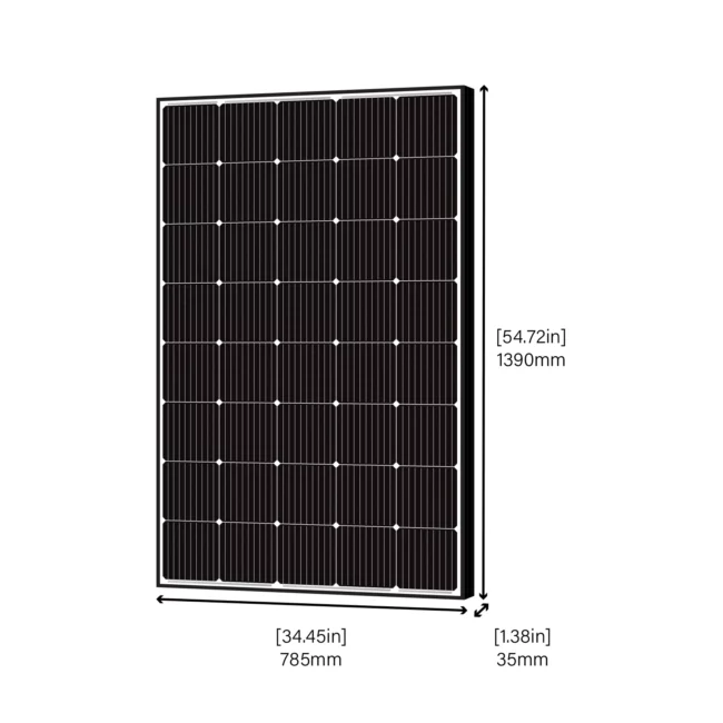 Newpowa 250W 12V 9BB Black-Frame Monocrystalline Solar Panel (NPA250S-15I) (Set of 6)